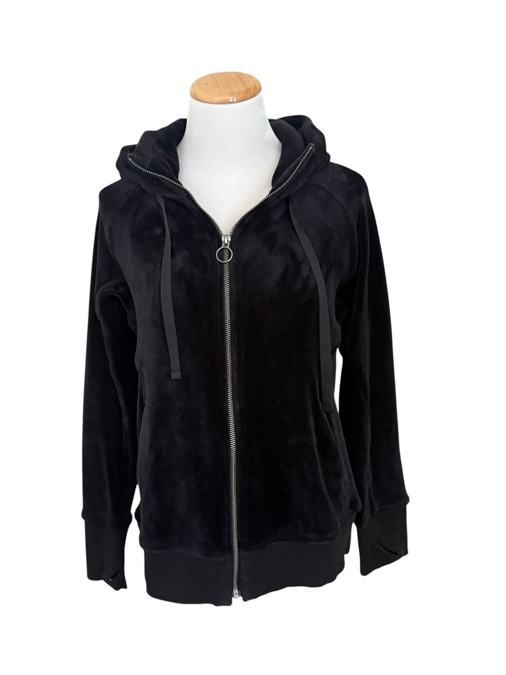 Athleta Triumph Velour Zip-Up Hooded Jacket